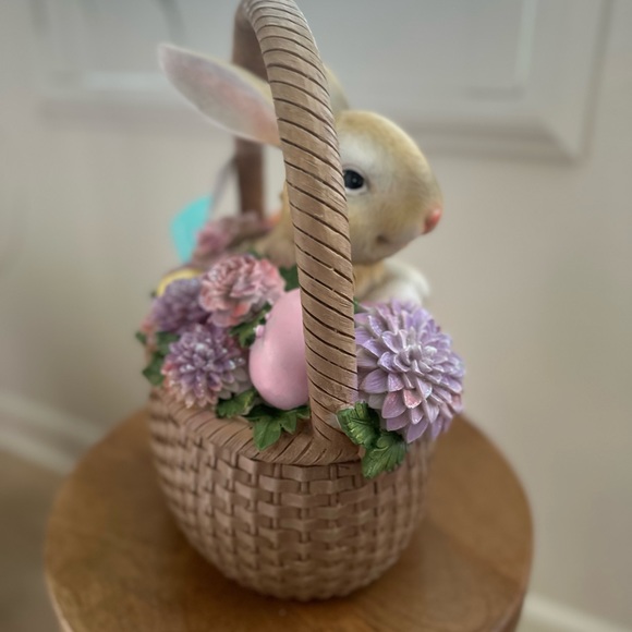Martha Stewart Easter spring bunny basket ceramic table top decoration - Picture 5 of 12